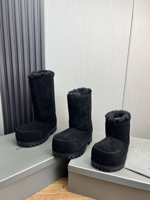 工厂价 男款20 Balenciaga巴黎世家滑雪系列高靴 爆款情侣热卖 Skiwear最新款阿拉斯加雪地靴 正品rmb9570购入开发 完美复刻 设计师推出探